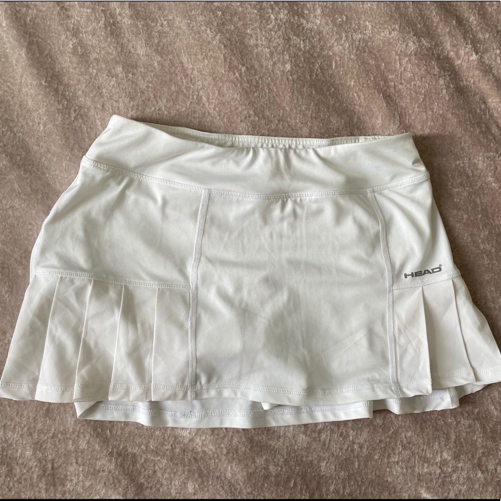 White tennis skort